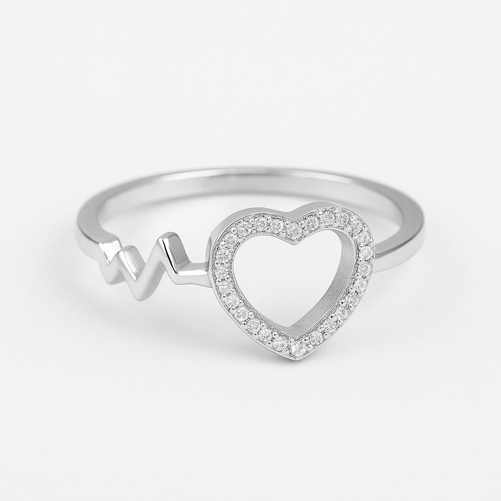 Heartbeat of Love – 925 Sterling Silver Ring