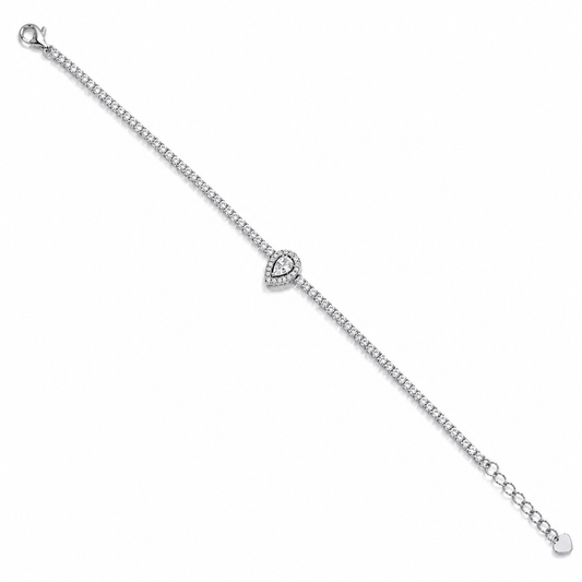 Celeste Teardrop Tennis Bracelet (925 Silver)