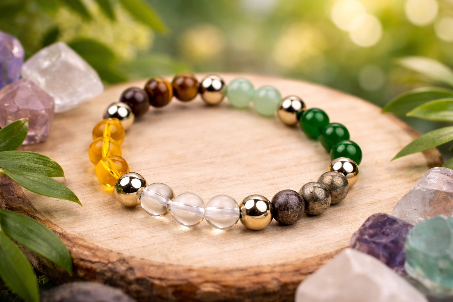 Money Magnet Bracelet – Wealth & Success Crystal Combo